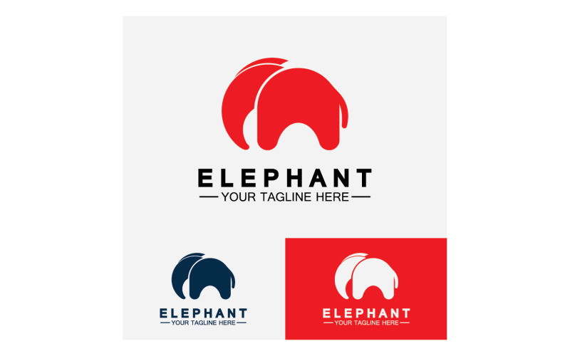 Vecteur de logo d'animaux d'éléphant v22