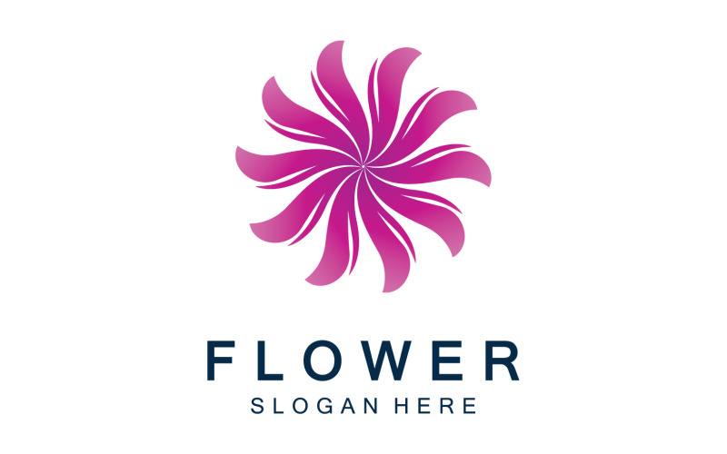 Blumensymbol-Logo-Vektorvorlage v13