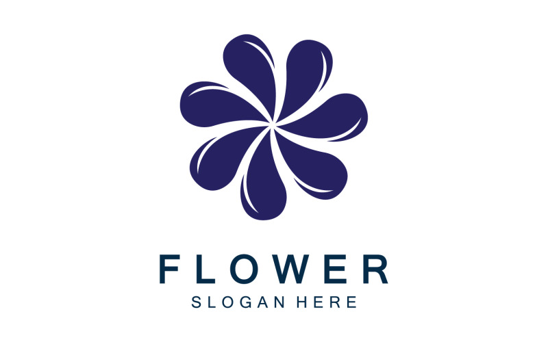 Květinová ikona logo vektorové šablony v14