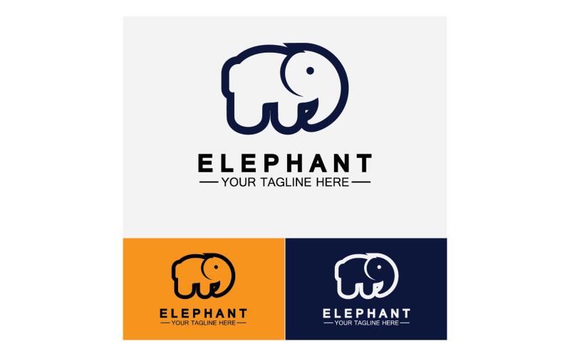 Vecteur de logo d'animaux d'éléphant v39