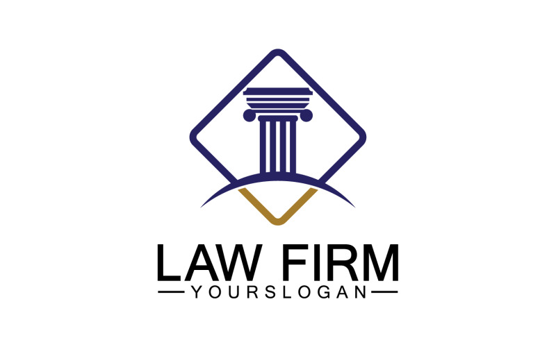 Firma prawnicza szablon ikona logo wektor v14