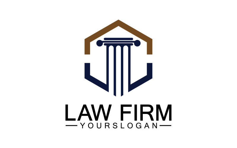 Law firm template icon logo vector v24 - TemplateMonster