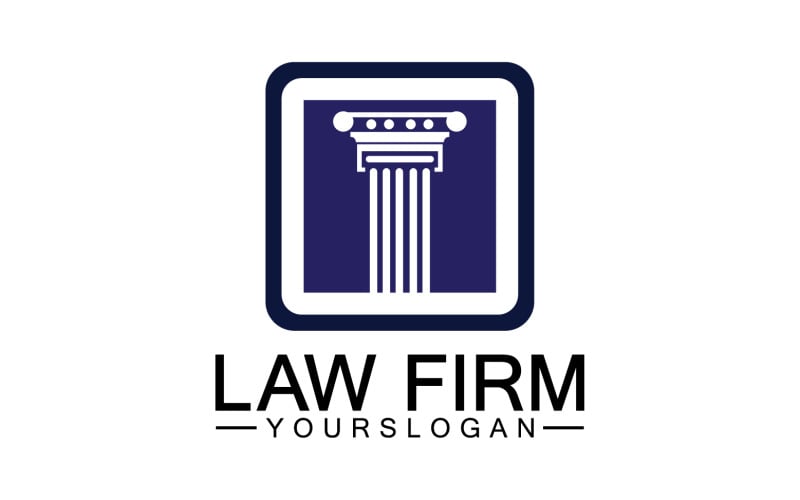 Law firm template icon logo vector v29 - TemplateMonster