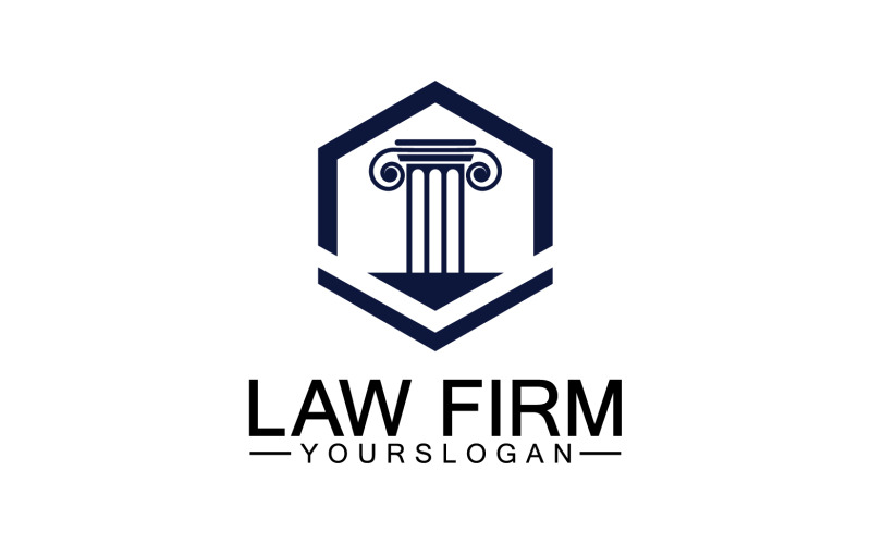 Modèle de cabinet d'avocats icône logo vecteur v18