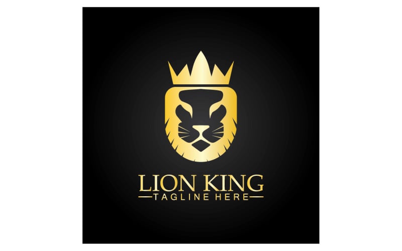 Modèle vectoriel de logo de bouclier de lion v5