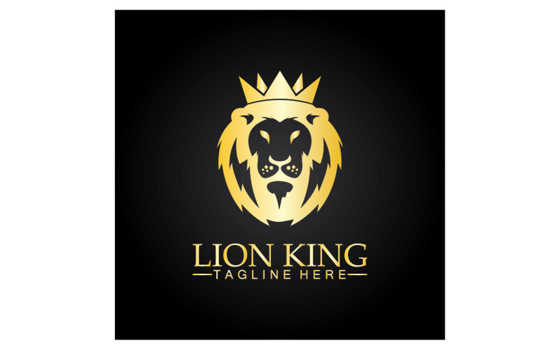 Modello vettoriale logo scudo leone v6