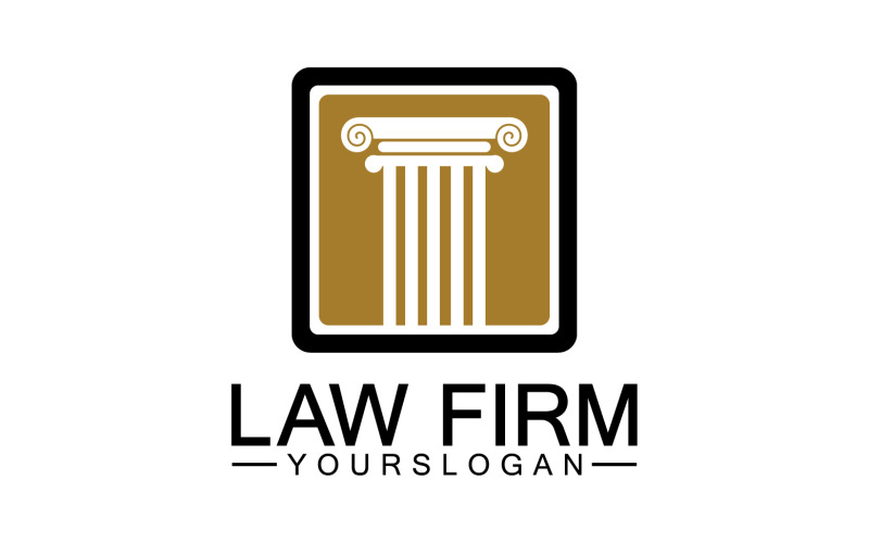 Szablon logo firmy prawniczej, wektor v32