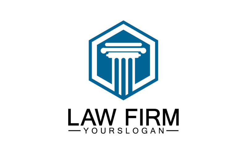 Vetor de logotipo de ícone de modelo de escritório de advocacia v21