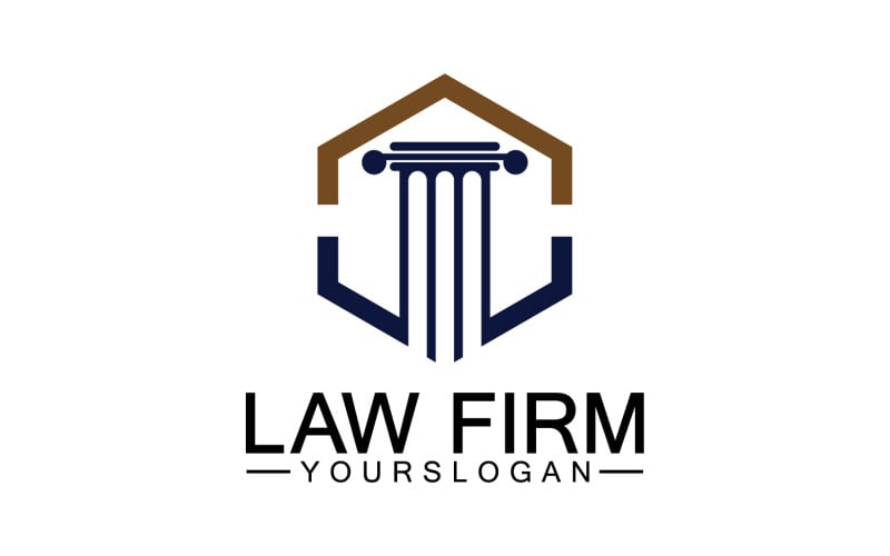 Vetor de logotipo de ícone de modelo de escritório de advocacia v24
