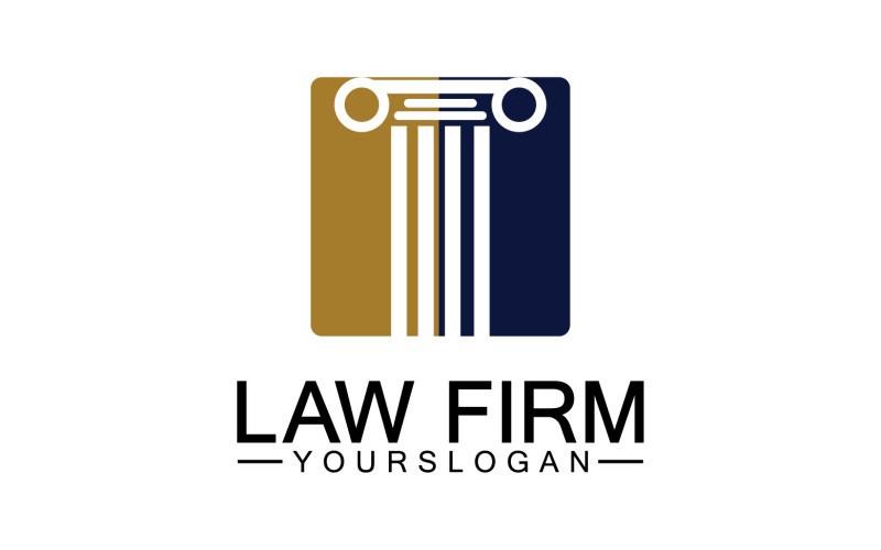Vetor de logotipo de ícone de modelo de escritório de advocacia v26