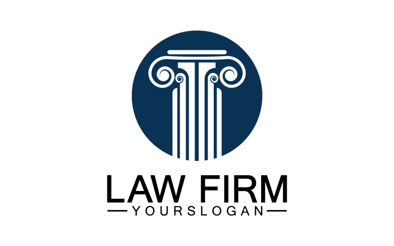 Vetor de logotipo de ícone de modelo de escritório de advocacia v33