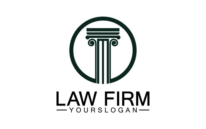 Vetor de logotipo de ícone de modelo de escritório de advocacia v34