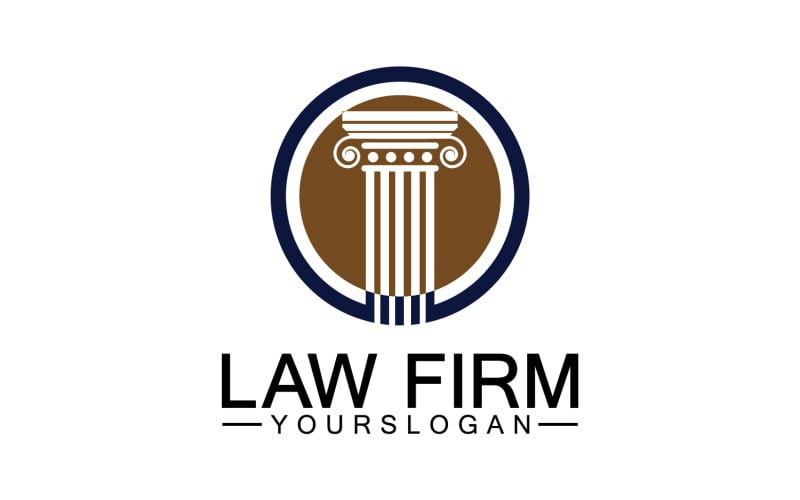 Vetor de logotipo de ícone de modelo de escritório de advocacia v35