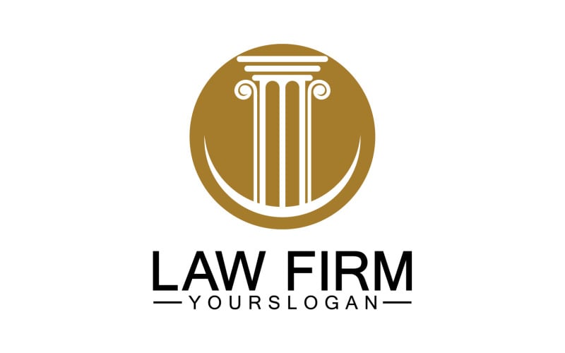 Vetor de logotipo de ícone de modelo de escritório de advocacia v38