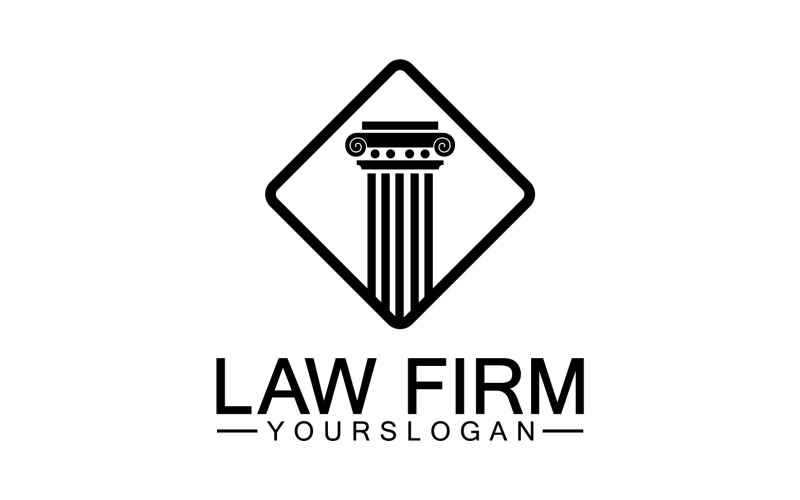 Vetor de logotipo de ícone de modelo de escritório de advocacia v9