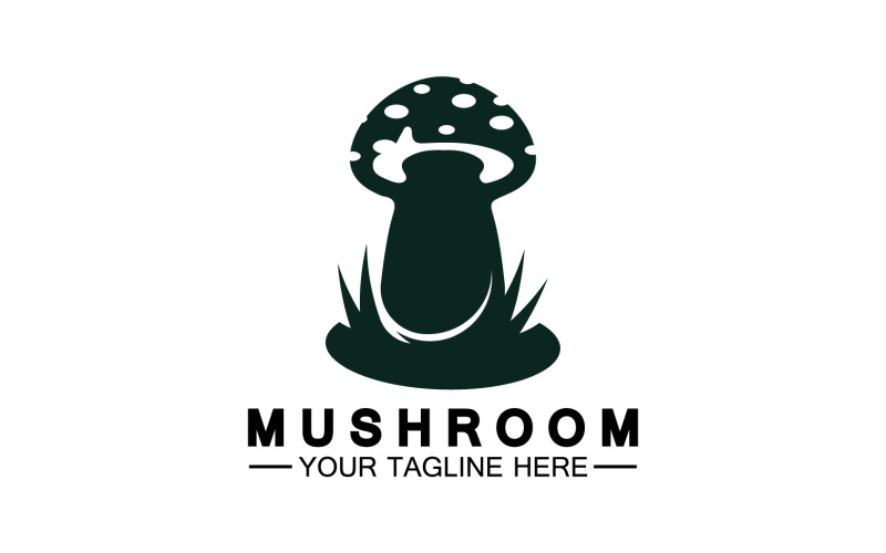 Гриб значок векторний логотип шаблон v12