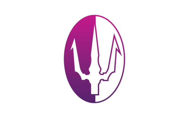Magický trojzubec trisula vector v53
