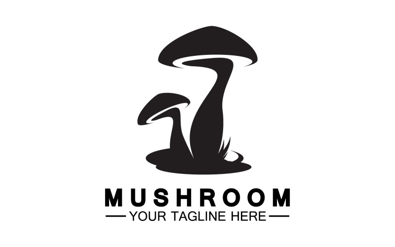Modèle vectoriel de logo d'icône de champignon v28