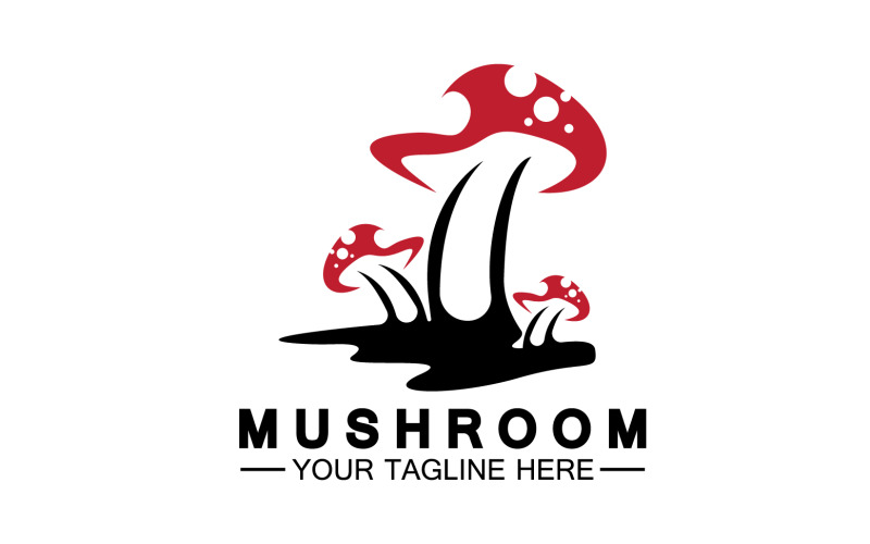 Mushroom icon logo vector template v17