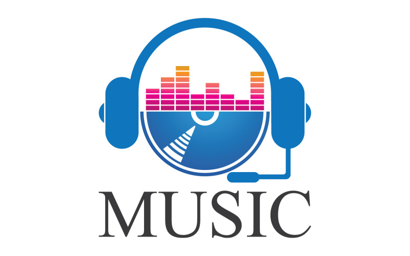 Musiknoten-Wiedergabesymbol-Logo v2