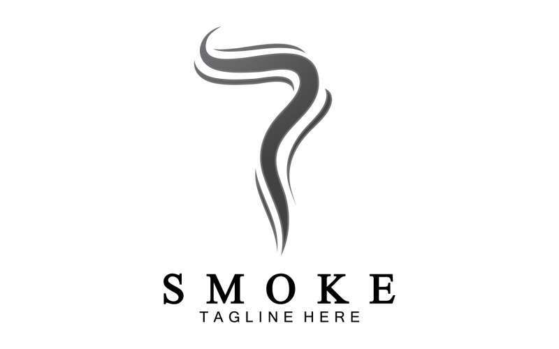 Modèle vectoriel de logo de flamme de fumée v8