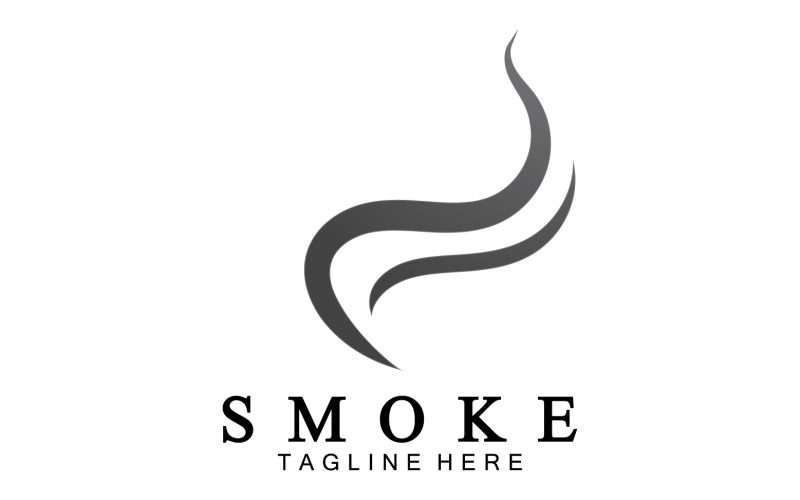 Modello vettoriale logo fiamma fumo v18