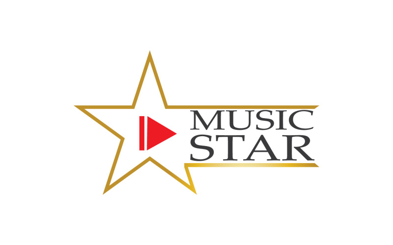 Music note play icon logo v22 #356308 - TemplateMonster