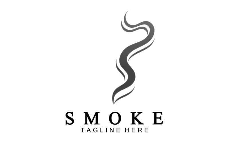 Rauchflammen-Logo-Vektorvorlage v14