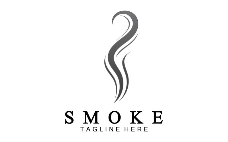 Rauchflammen-Logo-Vektorvorlage v15