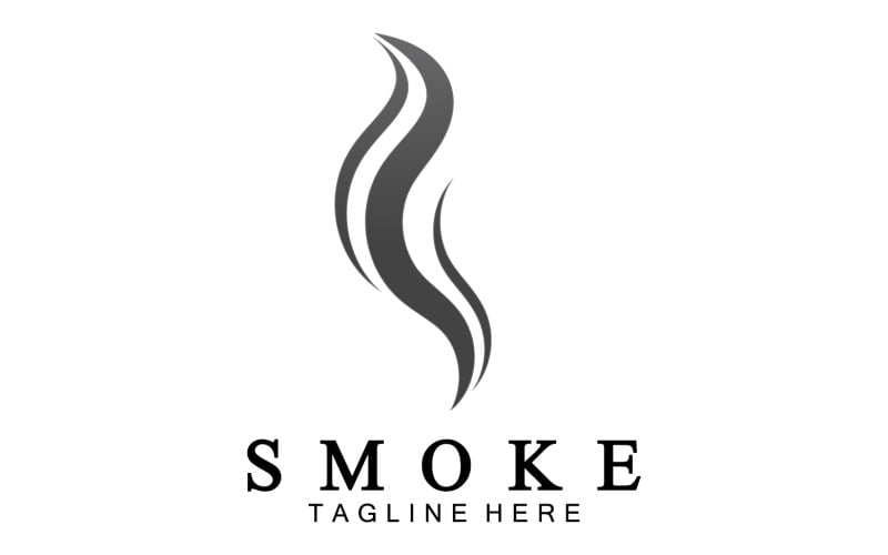 Rauchflammen-Logo-Vektorvorlage v19