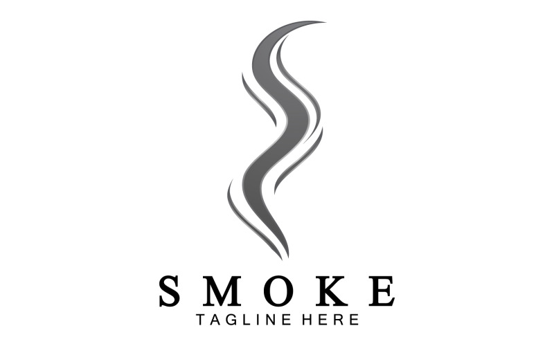 Rauchflammen-Logo-Vektorvorlage v1
