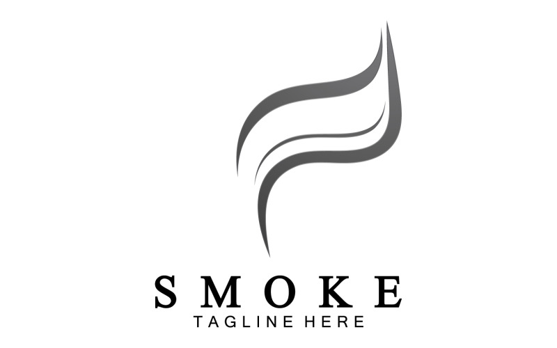 Rauchflammen-Logo-Vektorvorlage v21