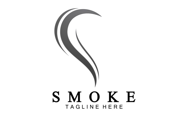 Rauchflammen-Logo-Vektorvorlage v28