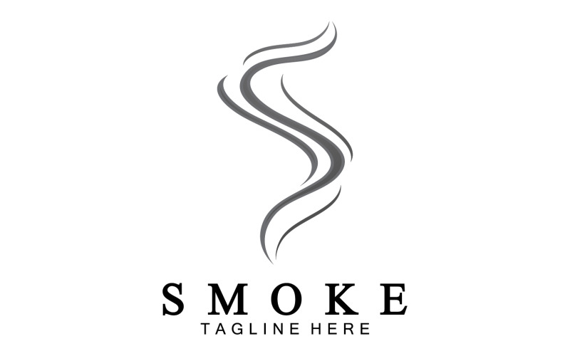 Rauchflammen-Logo-Vektorvorlage v2