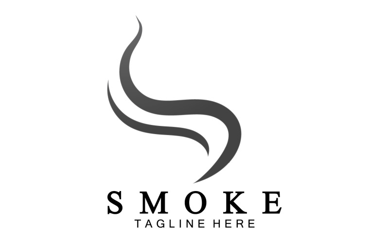 Rauchflammen-Logo-Vektorvorlage v30