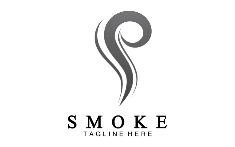 Rauchflammen-Logo-Vektorvorlage v33