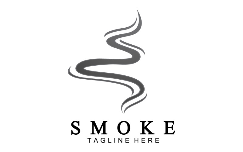 Rauchflammen-Logo-Vektorvorlage v5