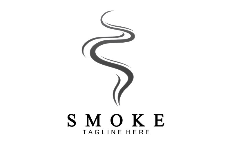 Rauchflammen-Logo-Vektorvorlage v6