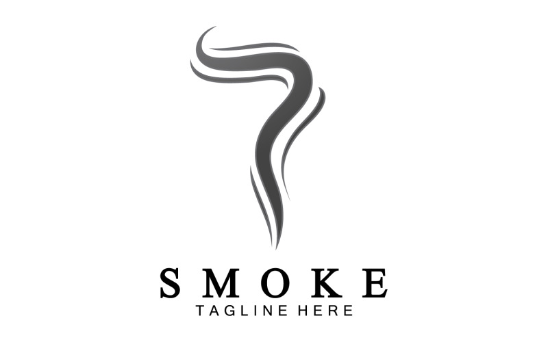 Rauchflammen-Logo-Vektorvorlage v8