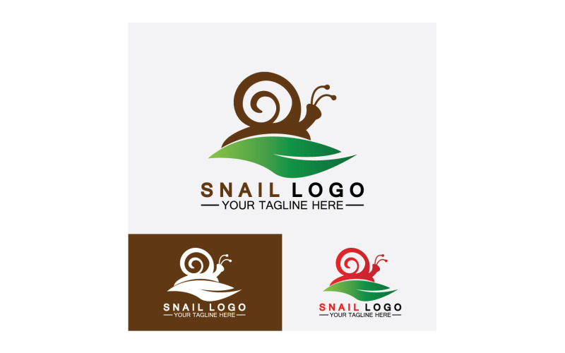 Slak dier langzaam logo vector pictogrammalplaatje v5