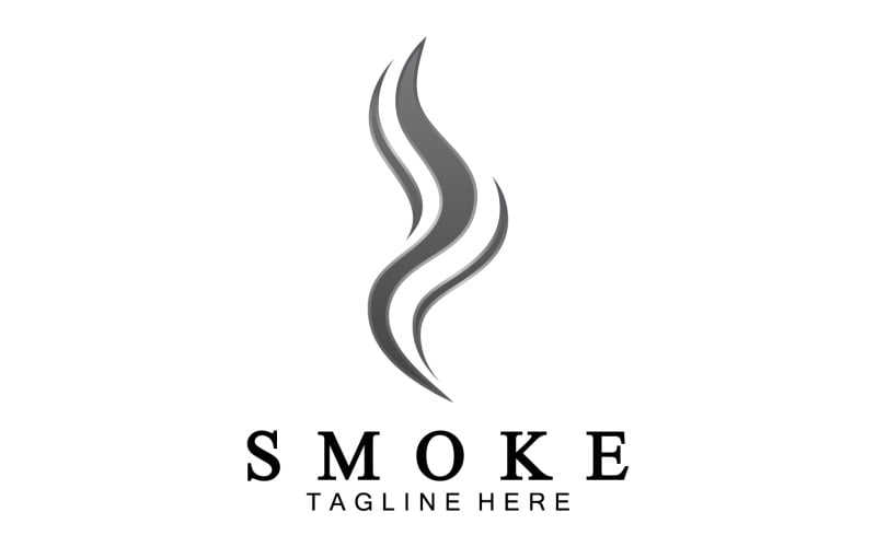 Smoke flame logo vector template v12