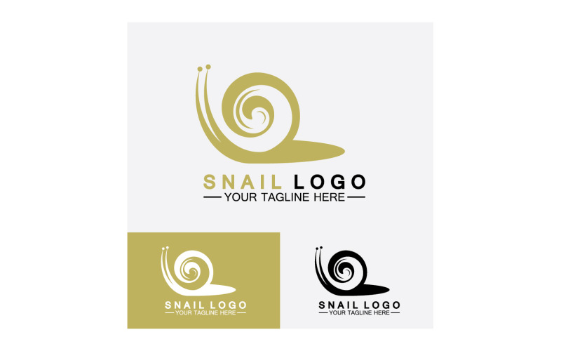 Snigeldjur långsam logotyp ikon vektor mall v24
