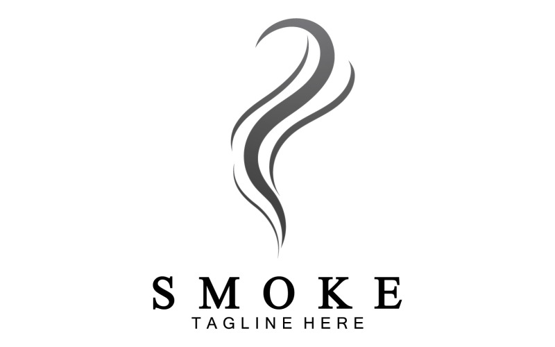 Szablon wektora logo płomienia dymu v10