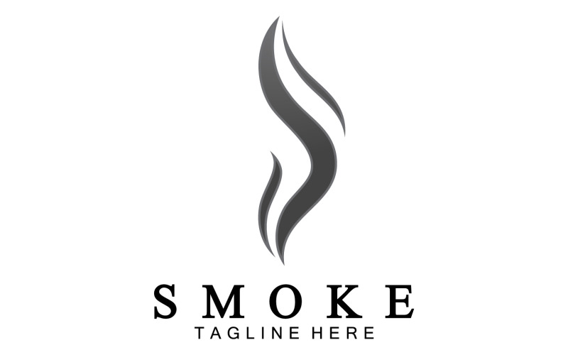 Szablon wektora logo płomienia dymu v17