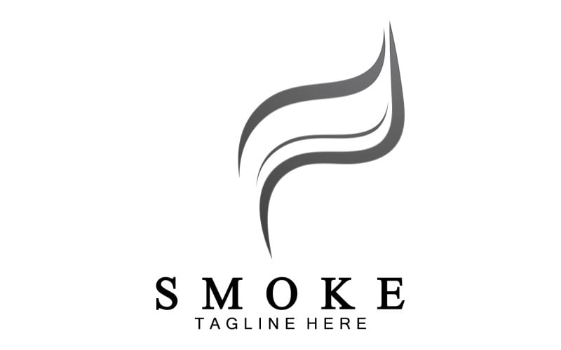 Szablon wektora logo płomienia dymu v21