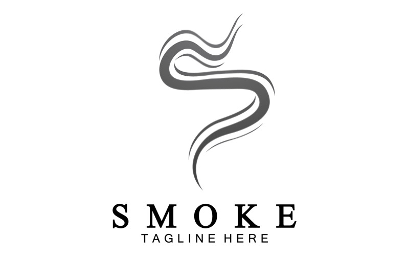Szablon wektora logo płomienia dymu v9