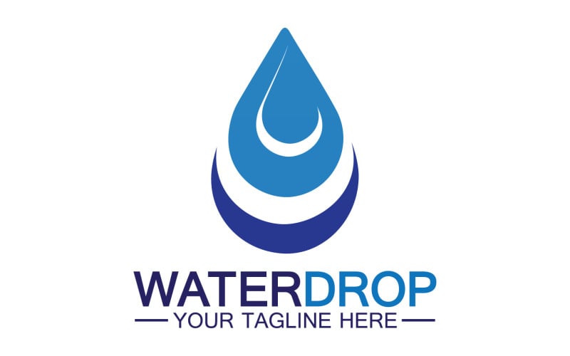 Gota de agua agua azul naturaleza aqua logo icono v42