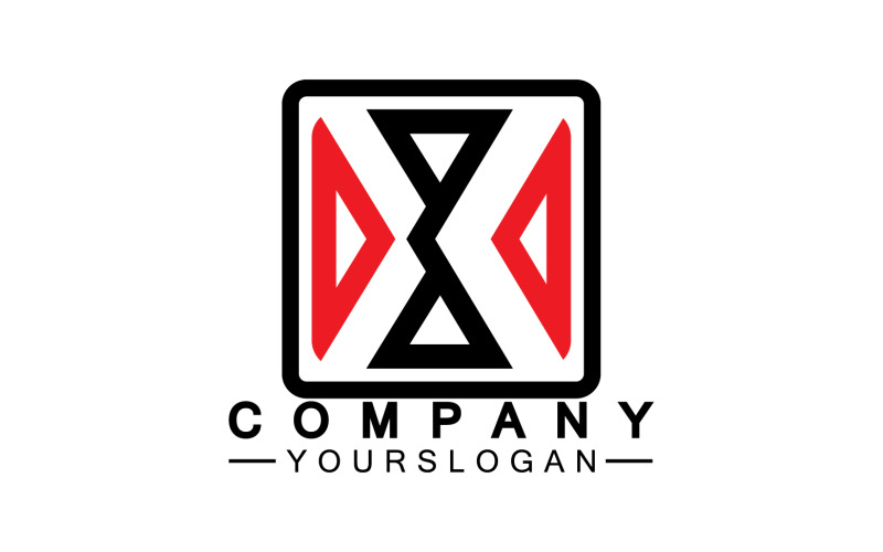 X initial name logo company vector v24