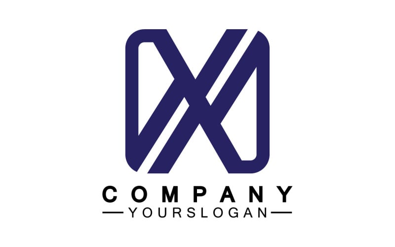 X initial name logo company vector v28 - TemplateMonster