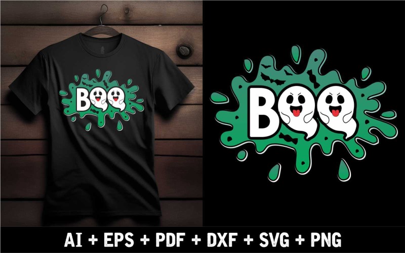 Fröhliches Halloween-Boo-Boo-Design für Hemd oder Aufkleber
